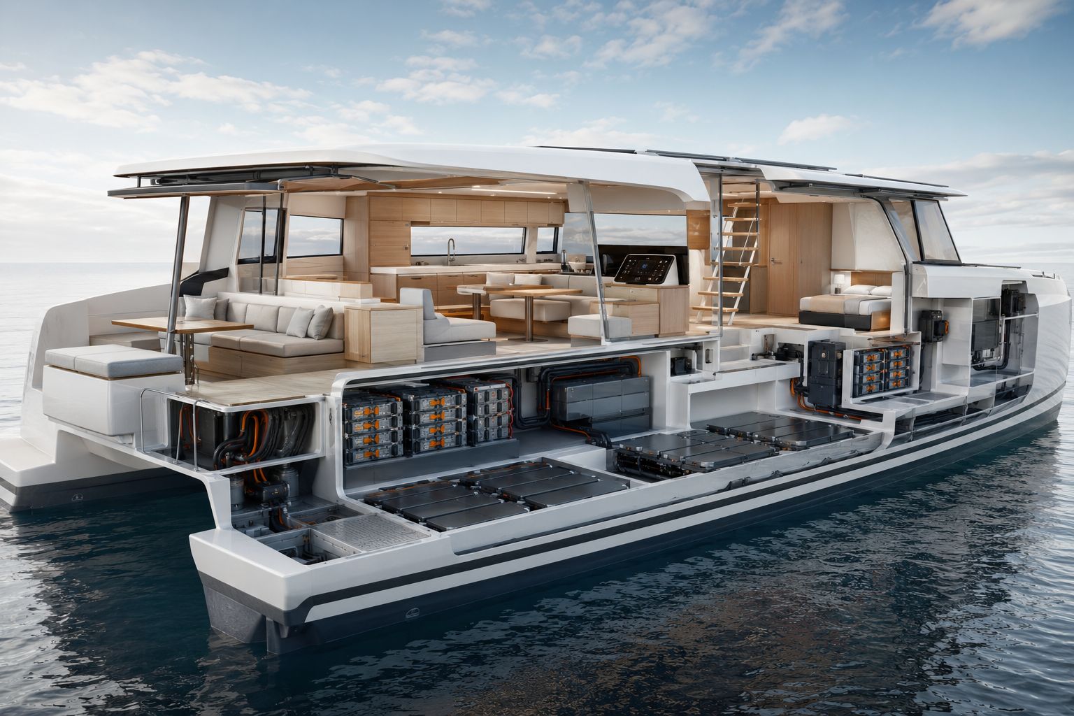 Integrated marine battery system