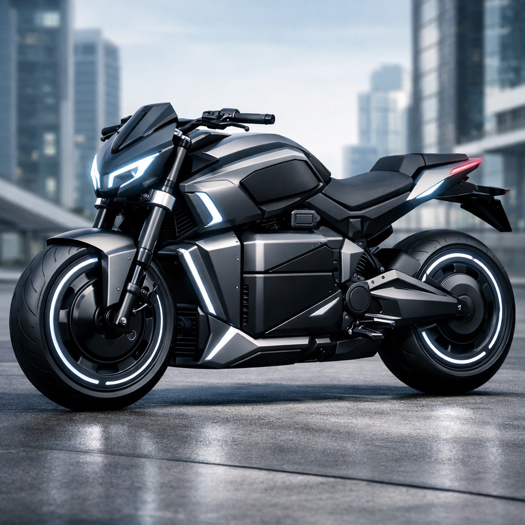 AIM Urban Sport AWD modular electric motorcycle concept
